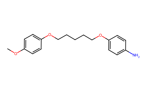 Aniline, p-(5-(p-methoxyphenoxy)pentyloxy)- 110443-23-7